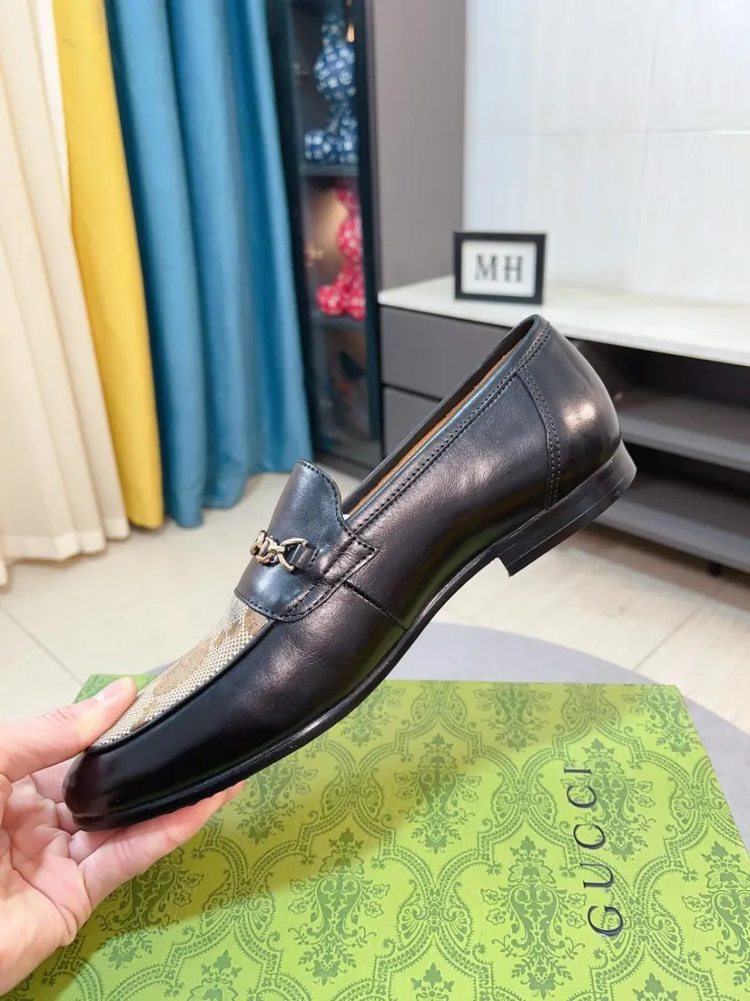 Men's shoes 💰500🌹🌹【GUCCI】The most popular classic Gucci leather shoes. Synchronized with the official website, the upper is made of Italian first-layer cowhide ➕cowhide lining, with unique brand and unique craftsmanship. Highlighting the hot style of the new year. Stop hesitating, stop wandering, get it now. Number: 38--44